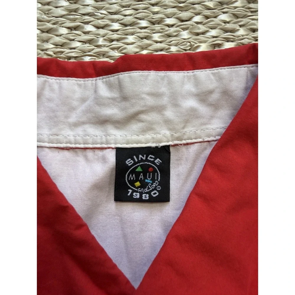 Vintage Maui‎ And Sons Short Sleeve Pearl Snap Button Up Shirt